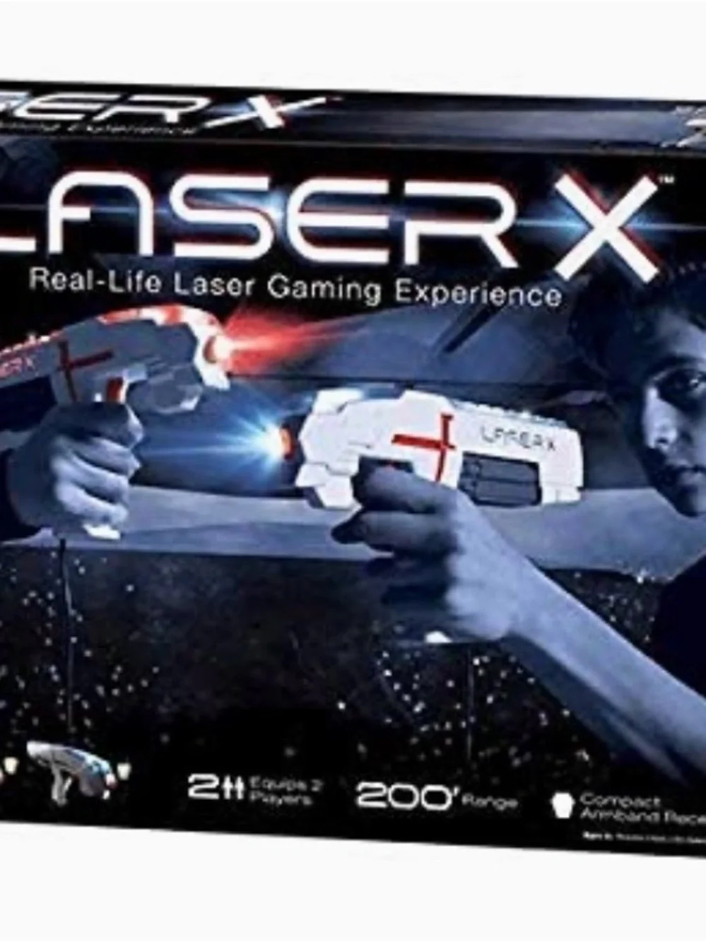 Laser X 2 Player Set Real-Life Laser Gaming Experience 200' Range Light Sound